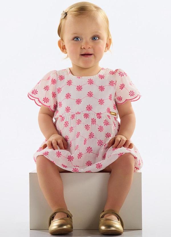 Imagem principal Vestido Laise Bebê Menina Rosa Quimby Quimby