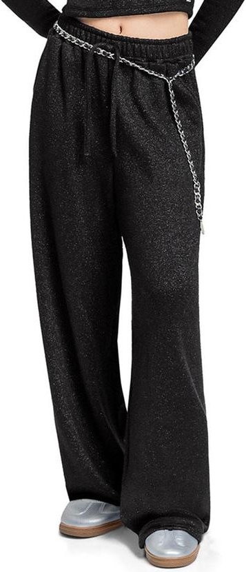 Imagem principal Calça Juvenil em Malha Lurex Preto Gloss Gloss