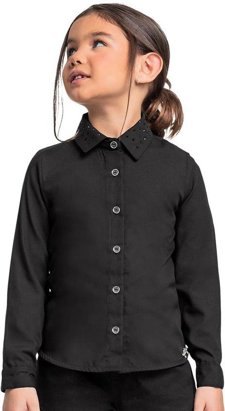 Imagem principal Camisa Manga Longa para Menina Preto Quimby Quimby