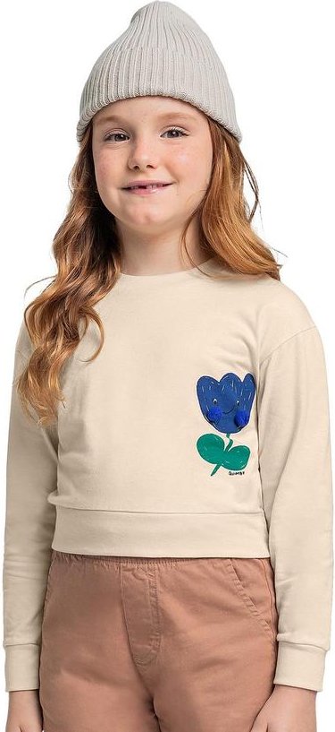 Imagem principal Cropped Manga Longa para Menina Bege Quimby Quimby