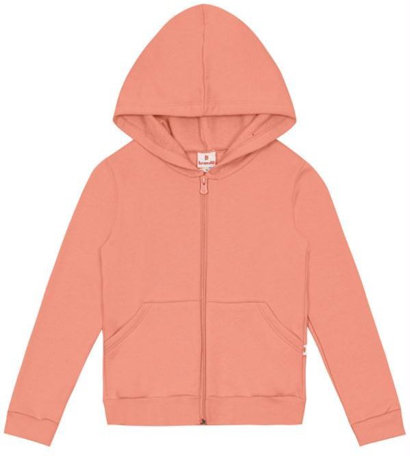 Jaqueta Básica Infantil Menina em Moletom Rosa