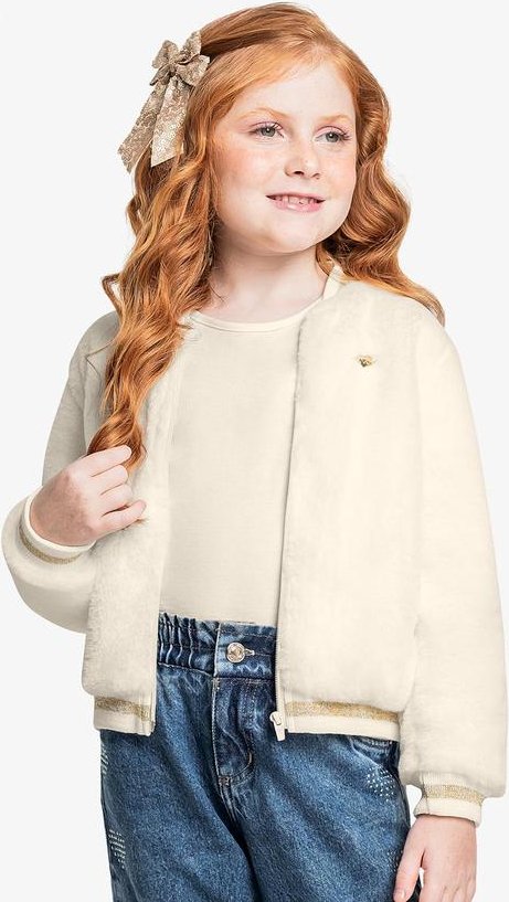 Imagem principal Jaqueta Bomber Pelo Safira Bege Trick Nick Trick Nick