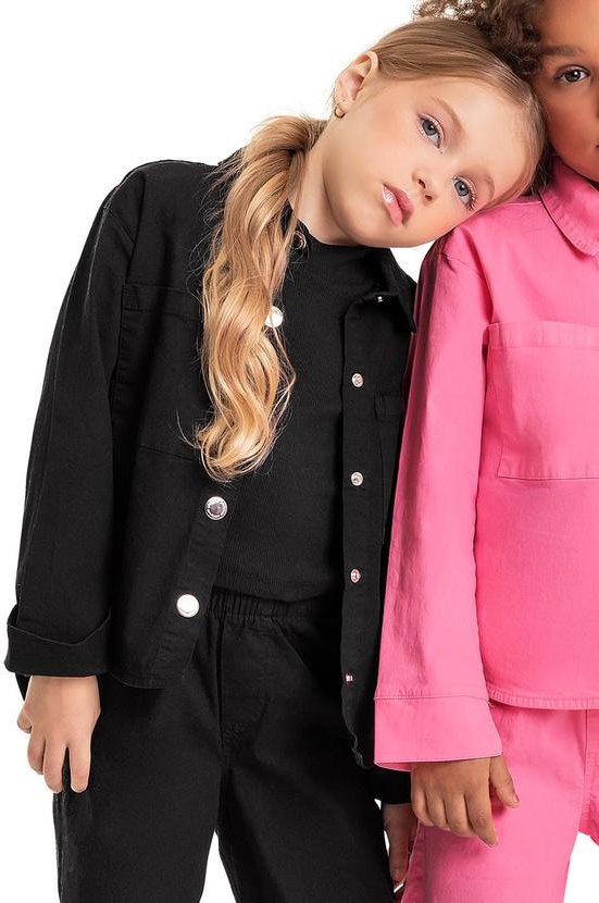 Imagem principal Jaqueta em Sarja Infantil Menina Preto Quimby Quimby