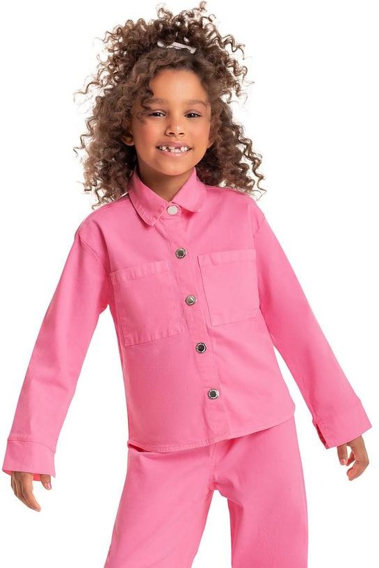 Imagem principal Jaqueta em Sarja Infantil Menina Rosa Quimby Quimby