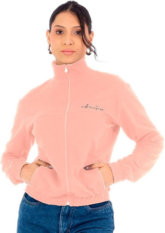 Imagem principal Jaqueta Feminina Moletom Feminino Rosa Cobertura Cobertura