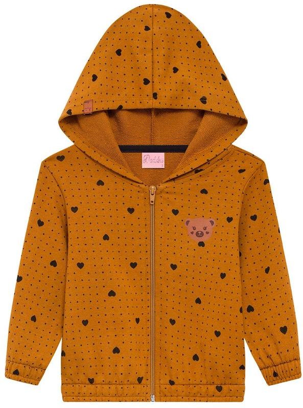 Imagem principal Jaqueta Infantil em Moletom com Capuz Amarelo Duduka Duduka