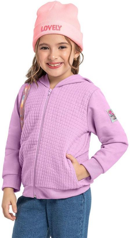 Imagem principal Jaqueta Infantil em Moletom Roxo Quimby Quimby