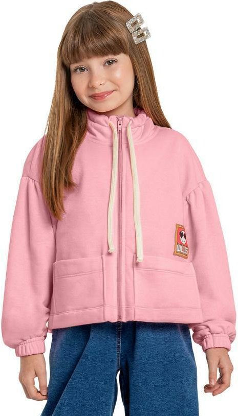 Imagem principal Jaqueta Infantil Menina de Moletom Rosa Bee Loop Bee Loop