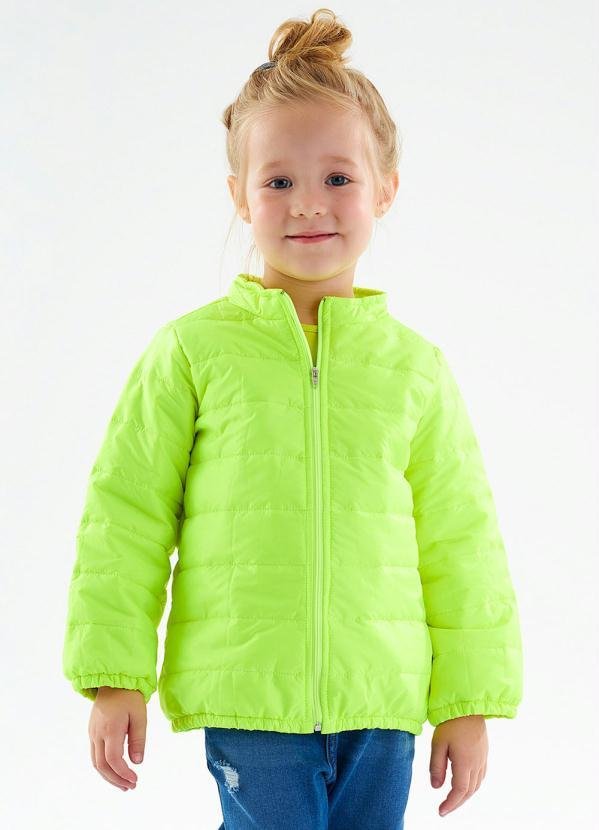 Jaqueta Puffer Infantil Menina Verde