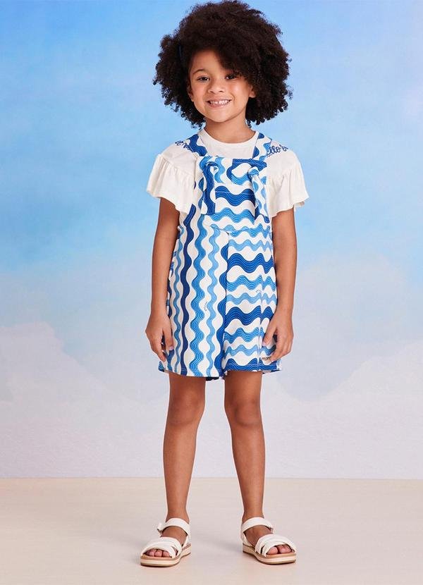 Imagem principal Jardineira com Listras Onduladas Azul Momi Momi