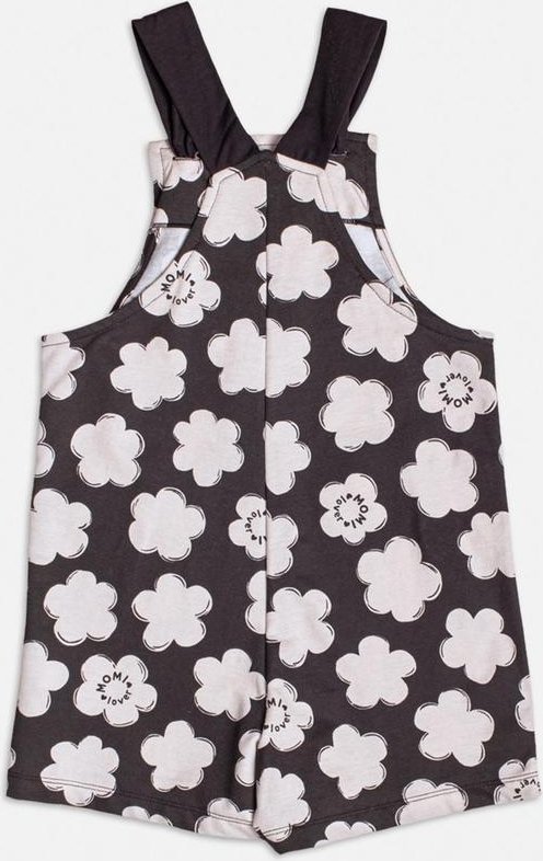 Imagem principal Jardineira Florida de Alcinha de Moletom Preto Momi Momi