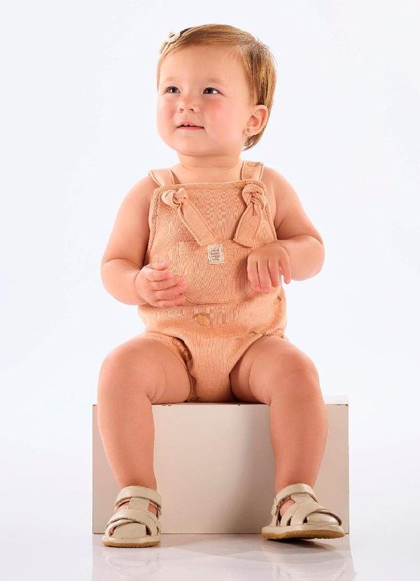 Imagem principal Jardineira Unissex Bebê em Ribana Up Baby Marrom Up Baby