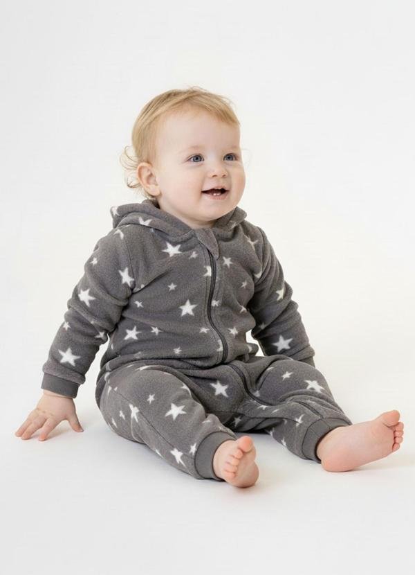 Imagem principal Macacão Bebê Menina Pelo Sintético Guloseima Cinza GULOSEIMA