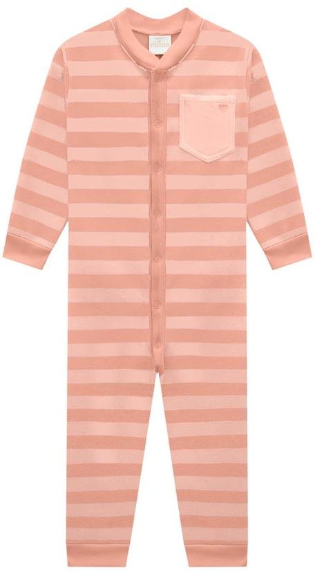 Macacão Bebê Unissex Estampa Laranja