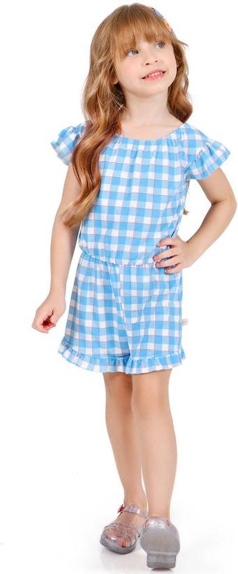 Imagem principal Macaquinho Estampado Xadrez Tink Bink Tink Bink