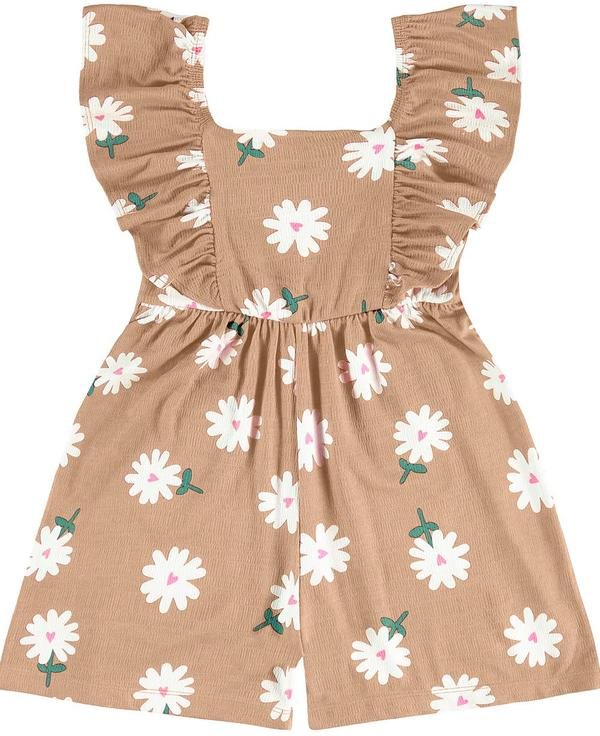 Macaquinho Visco Maquinetada Feminino Marrom