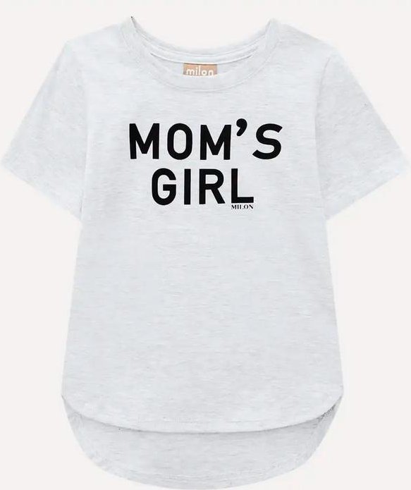 Blusa Infantil Menina Lettering Cinza