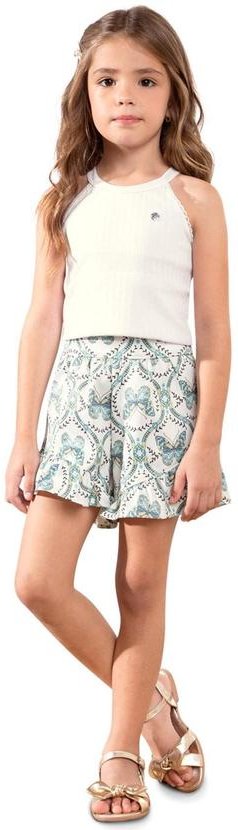 Conjunto Infantil Menina Borboleta Off White