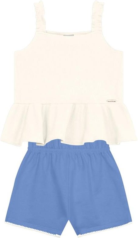 Imagem principal Conjunto Infantil Menina com Babado Bege Brandili Brandili