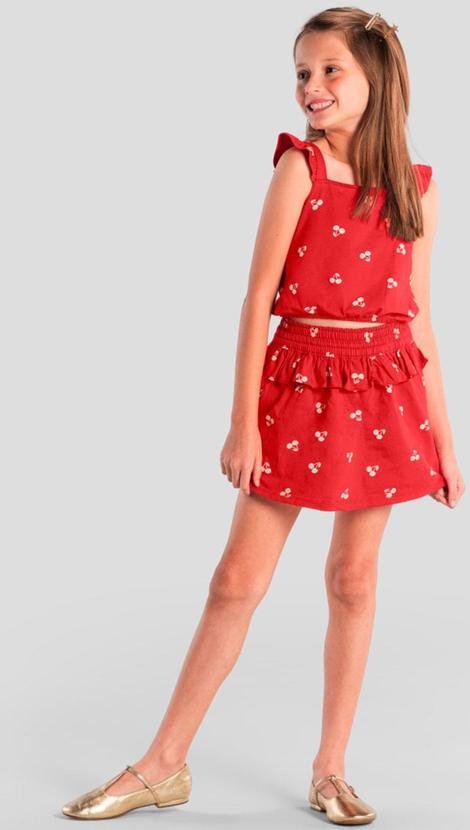 Imagem principal Conjunto Infantil Menina de Cerejas Vermelho Brandili Brandili