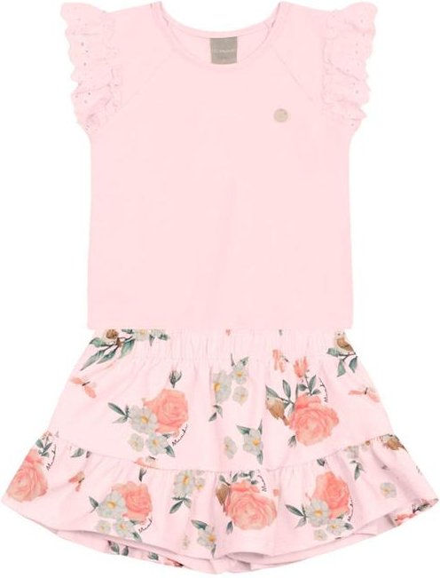 Imagem principal Conjunto Infantil Menina de Flores Rosa Brandili Brandili