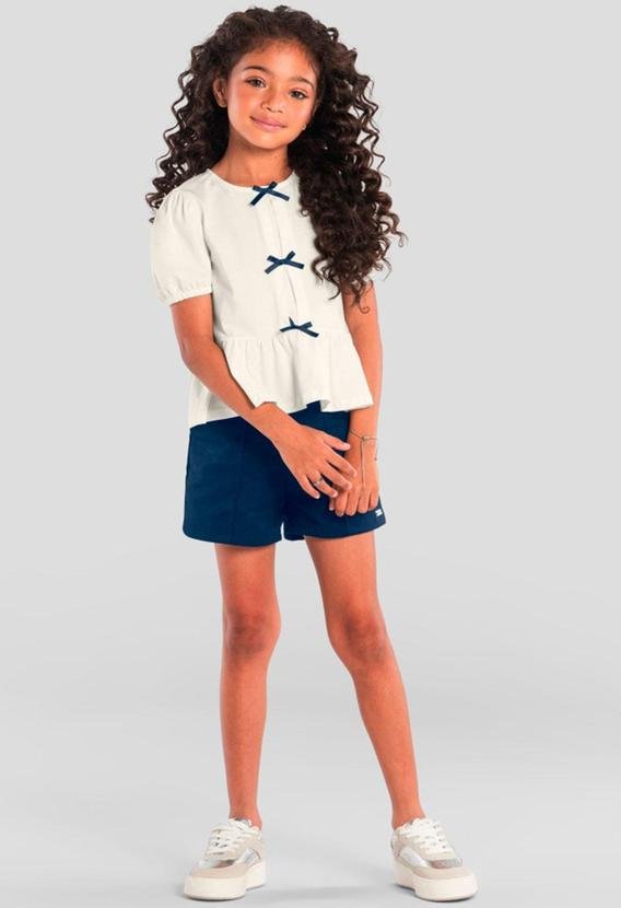 Imagem principal Conjunto Infantil Menina de Lacinho Bege Brandili Brandili