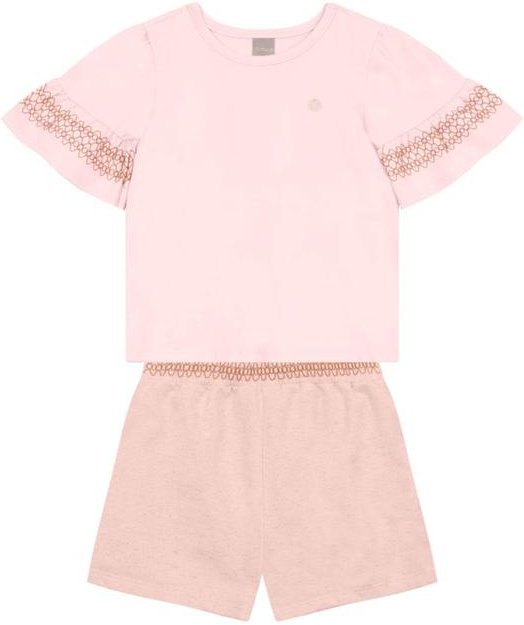 Imagem principal Conjunto Infantil Menina Detalhada Rosa Brandili Mundi Brandili Mundi