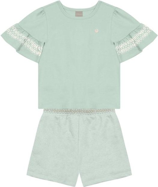 Imagem principal Conjunto Infantil Menina Detalhada Verde Brandili Mundi Brandili Mundi