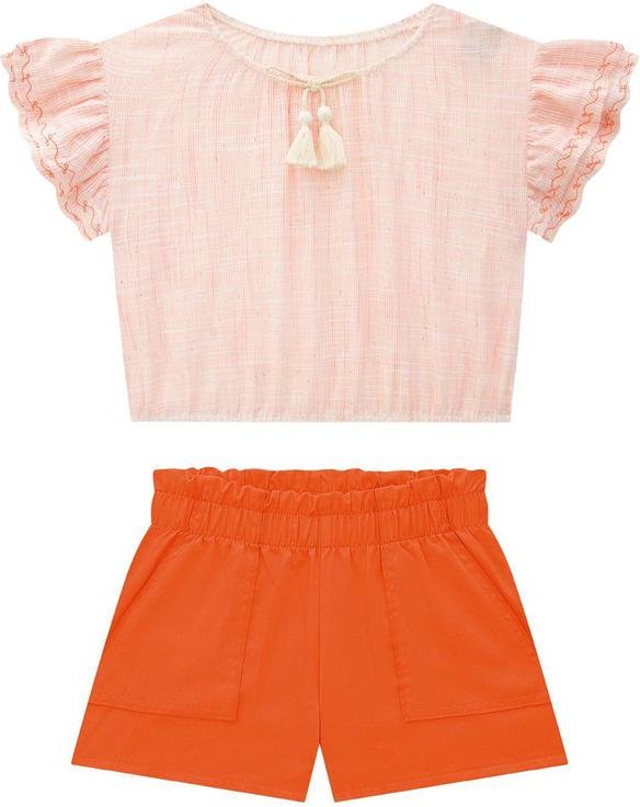 Conjunto Infantil Menina Laranja