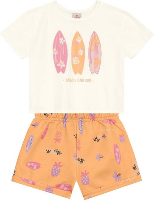 Imagem principal Conjunto Infantil Menina Praiano Bege Brandili Brandili