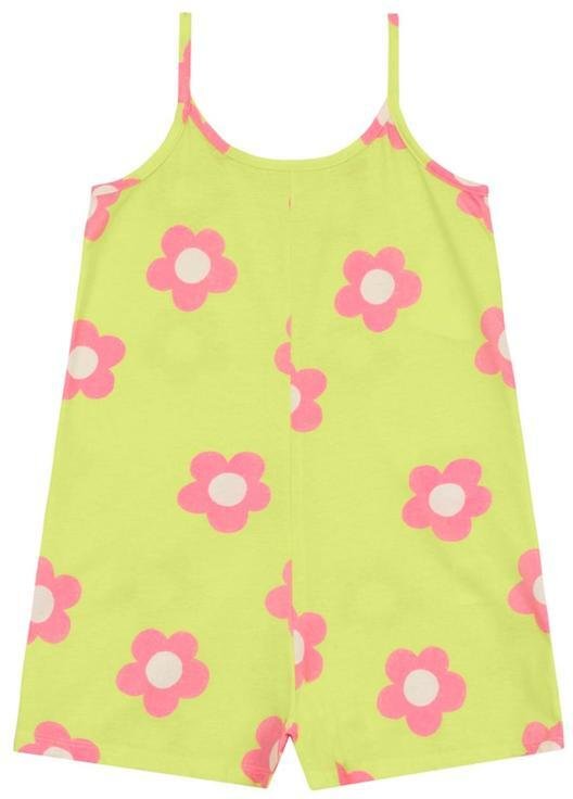 Imagem principal Macacão Infantil Menina de Flores Verde Brandili Brandili