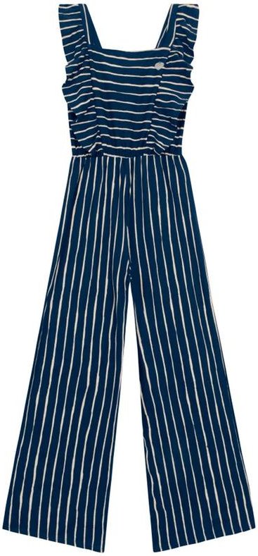 Imagem principal Macacão Infantil Menina Listrado Azul Brandili Brandili