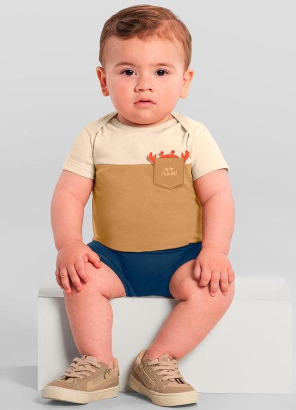 Imagem principal Macaquinho Bebê Menino de Caranguejo Natural Brandili Brandili