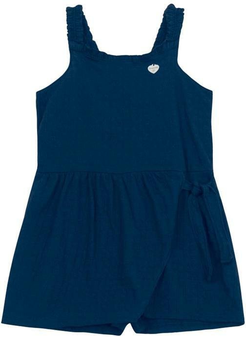 Imagem principal Macaquinho Infantil Menina Quadriculado Azul Brandili Brandili