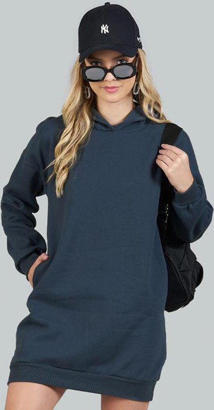 Imagem principal Blusão Teen Feminino Moletom Oversized Cinza Soft Bonni Soft Bonni