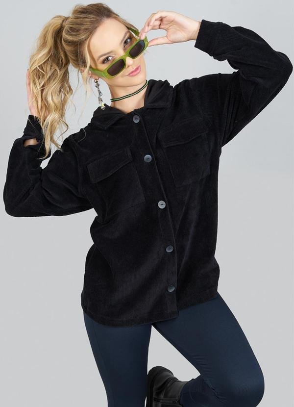 Imagem principal Jaqueta Teen Unissex Cotelê Preto Soft Bonni Soft Bonni