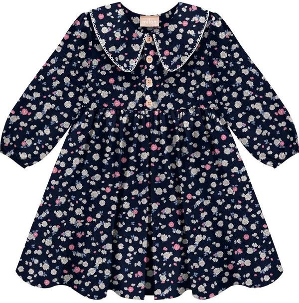 Imagem principal Vestido Infantil Menina Estampa Azul Milon Milon