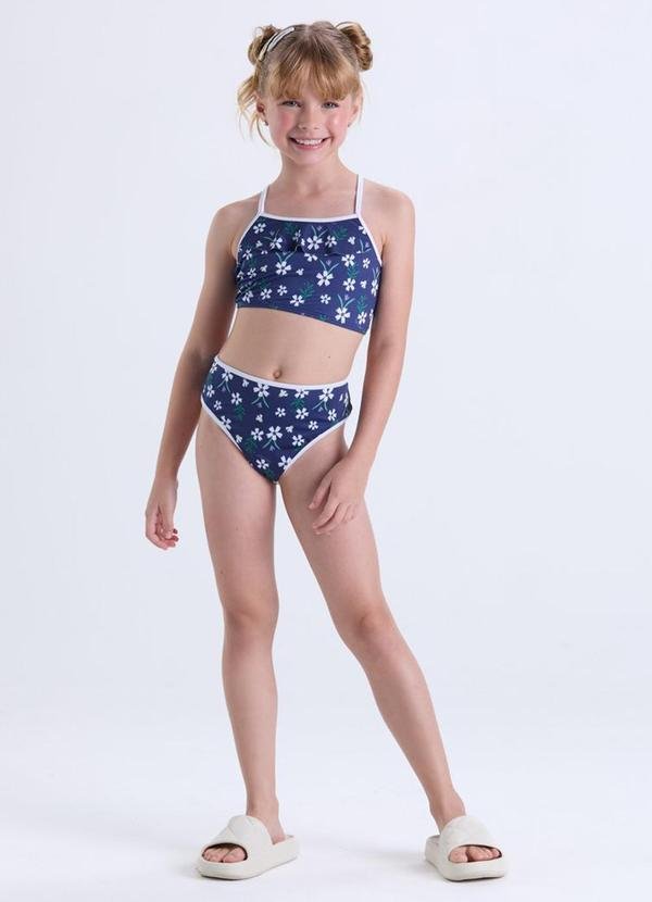 Conjunto Praia Infantil Uv50+ Azul Escuro