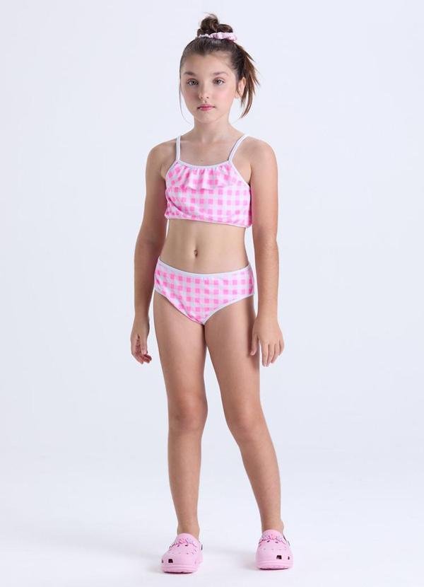 Conjunto Praia Infantil Uv50+ Rosa