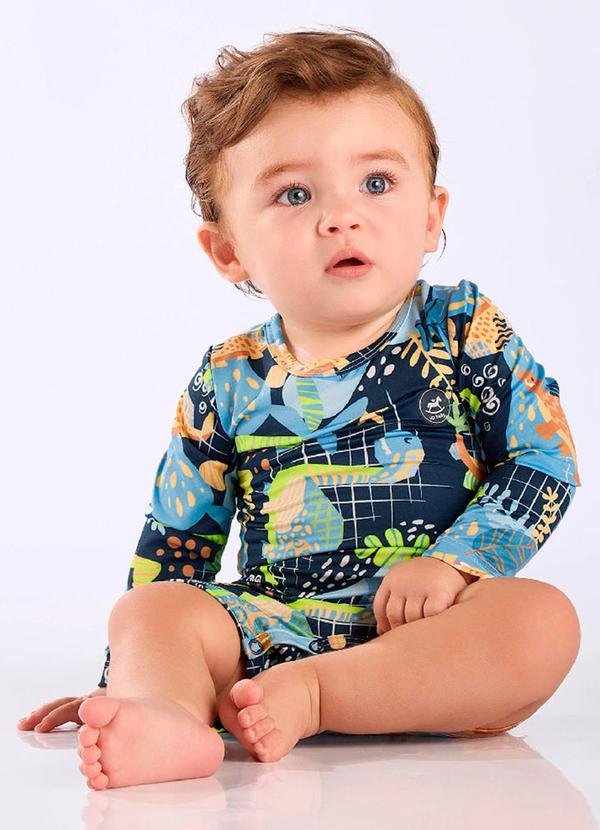 Imagem principal Macaquinho Praia Fps 50+ Dinos Up Baby Azul Up Baby