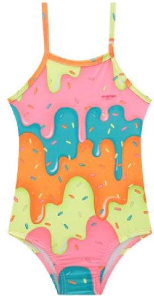 Imagem principal Maiô Menina em Malha Beachwear Laranja Marlan Marlan