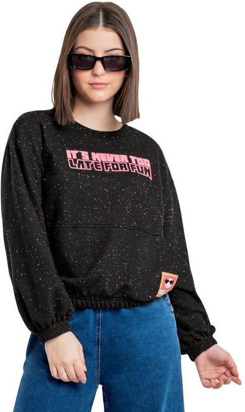 Imagem principal Blusão Infantil em Moletom Botonê Preto Gloss Gloss