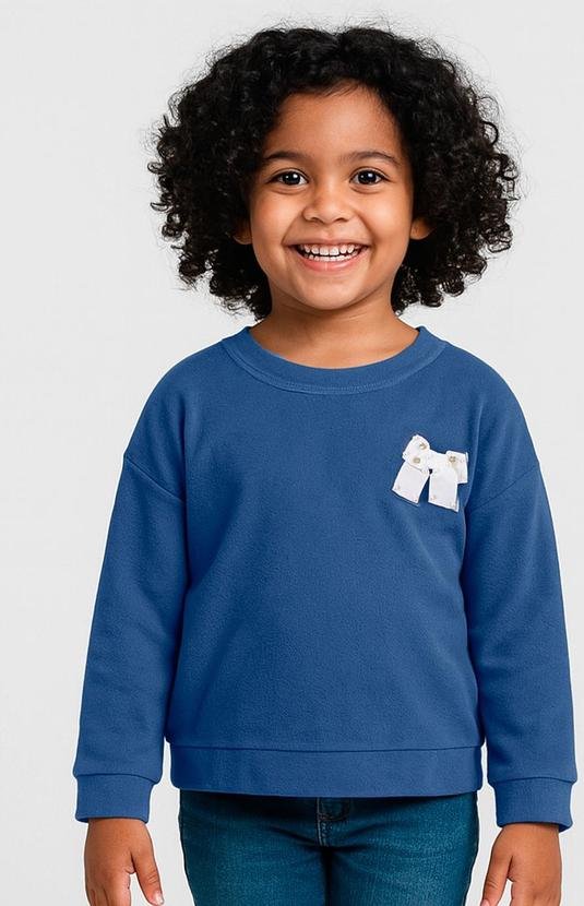 Imagem principal Blusão Infantil Menina com Laço Azul INFINITA COR INFINITA COR
