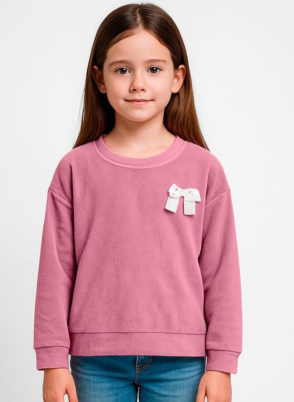 Imagem principal Blusão Infantil Menina com Laço Rosa INFINITA COR INFINITA COR