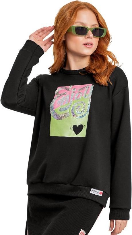 Imagem principal Blusão Menina Infantil com Bordado Preto Gloss Gloss