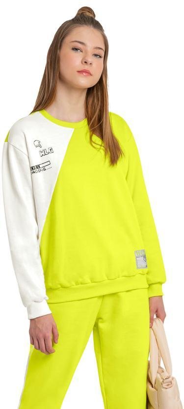 Imagem principal Blusão Menina Juvenil em Moletom Amarelo Gloss Gloss