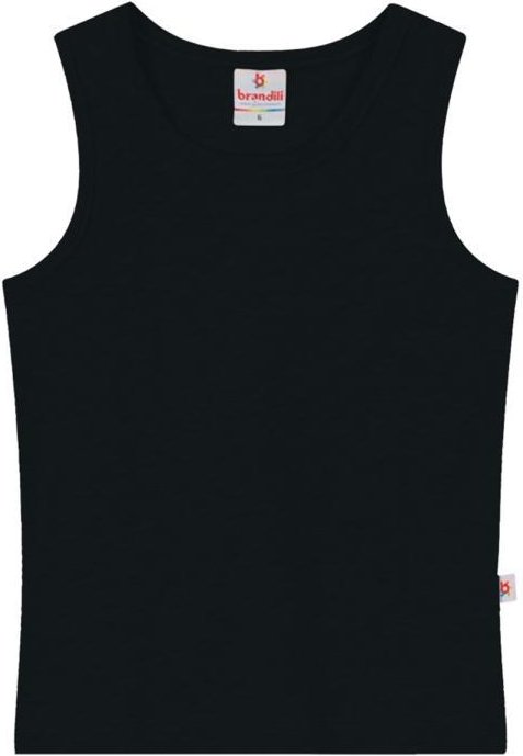 Imagem principal Blusa Básica Infantil Menina de Cotton Preto Brandili Brandili