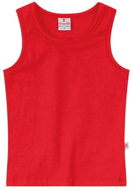Blusa Básica Infantil Menina de Cotton Vermelho