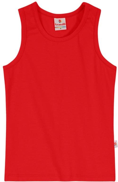 Blusa Básica Menina de Cotton Vermelho