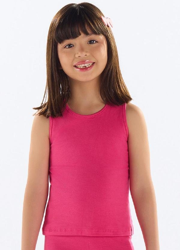 Imagem principal Regata Básica Cotton Menina Rosa Quimby Quimby